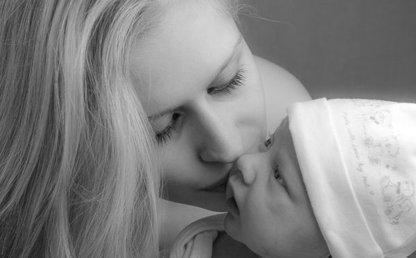 Portrait New Born Baby and Mother